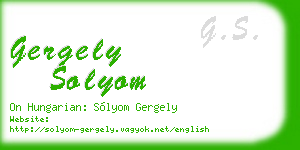 gergely solyom business card