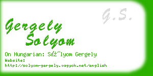 gergely solyom business card